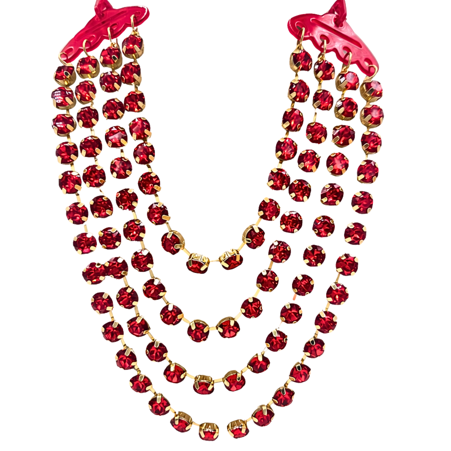 Candy Cascade Necklace in Red