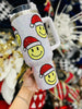 Happy Face Santa Rhinestone 40oz Tumbler