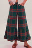 Hunter Green Plaid Ruffle Wide Leg Pants (Reg.)