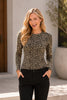 Leopard Print Long Sleeve Blouse (Reg. and Plus)
