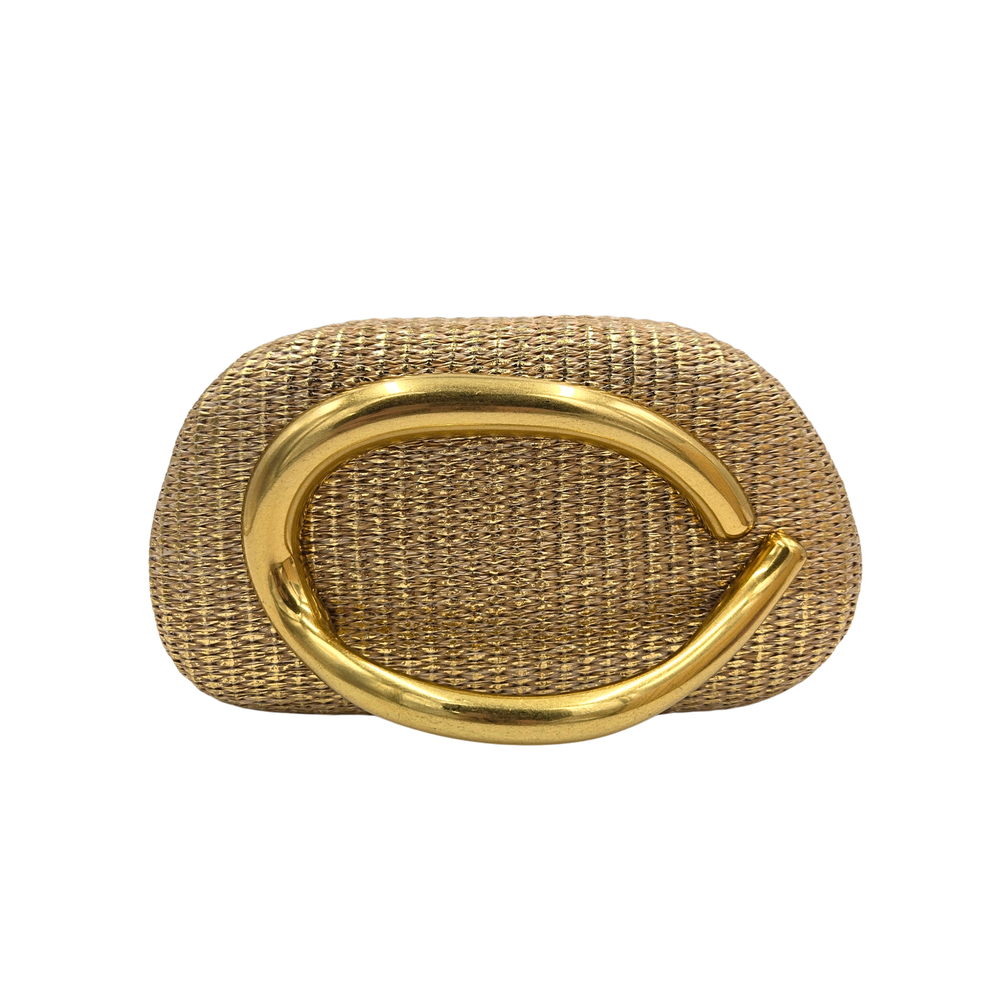 The Sylvie Evening Clutch in Woven Gold