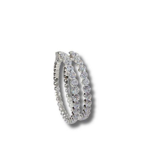 Neverending Elegance 2" Silver Hoops