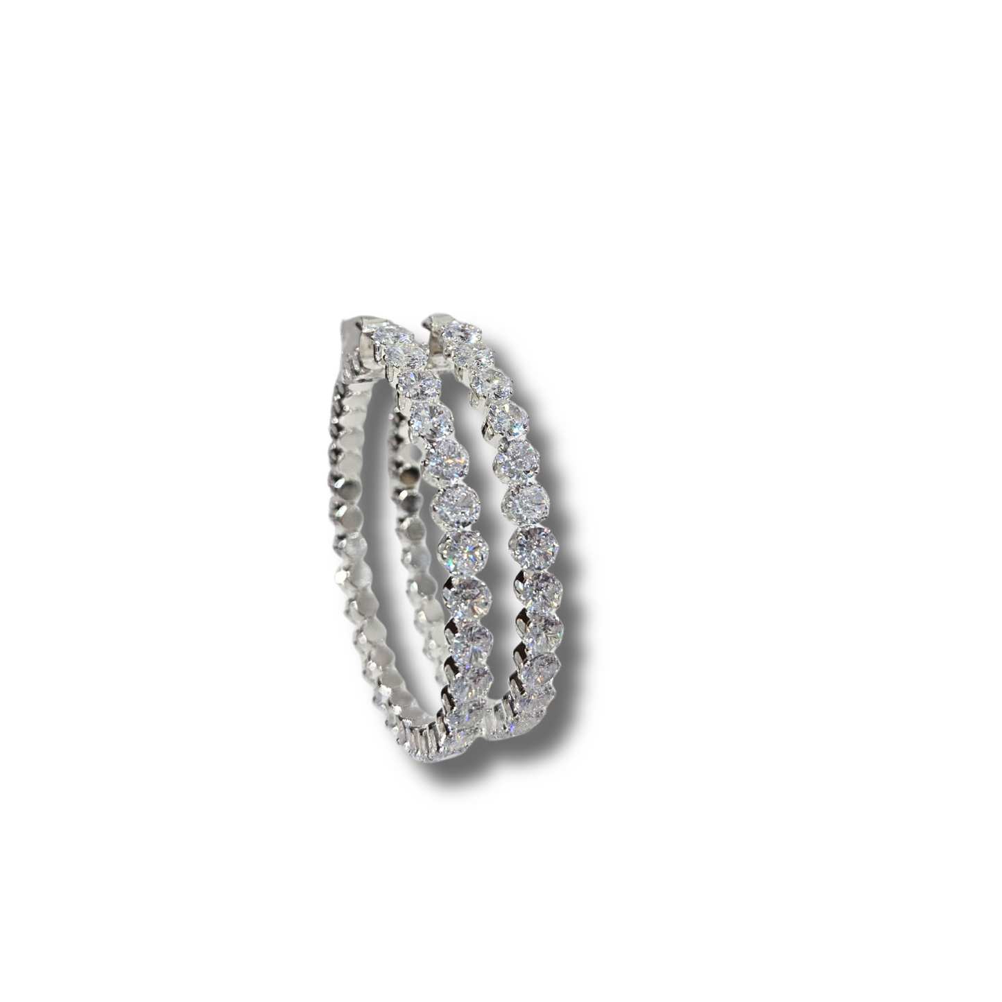 Neverending Elegance 2" Silver Hoops