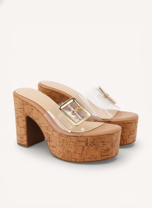 Clear Effortless Elevation Platform Heels