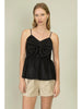 Bow Front Textured Cami Top (Reg.) - 2 Colors