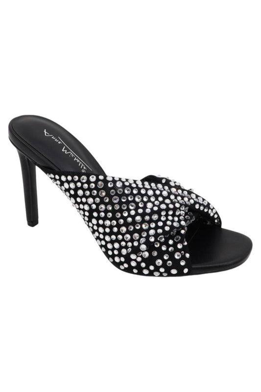 Black Crystal Veil Heels