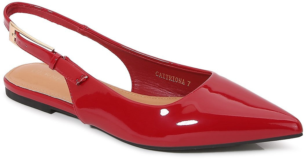 Red Strive To Stand Out Slingback Flats