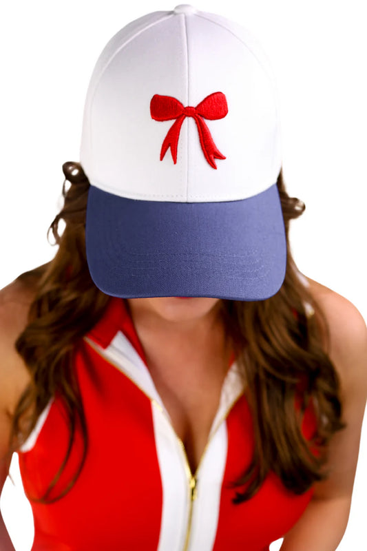 Red, White and Blue Bow Hat