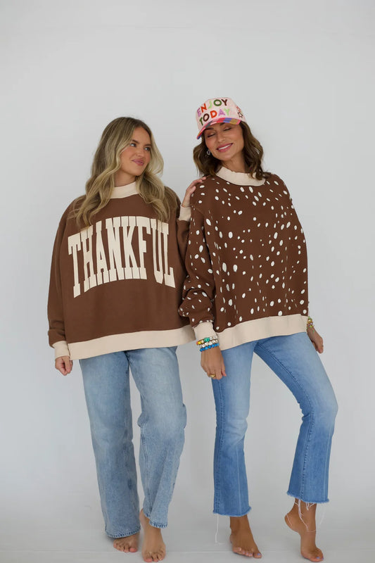 Thankful 2-Sided Mock Sweatshirt (Reg.)