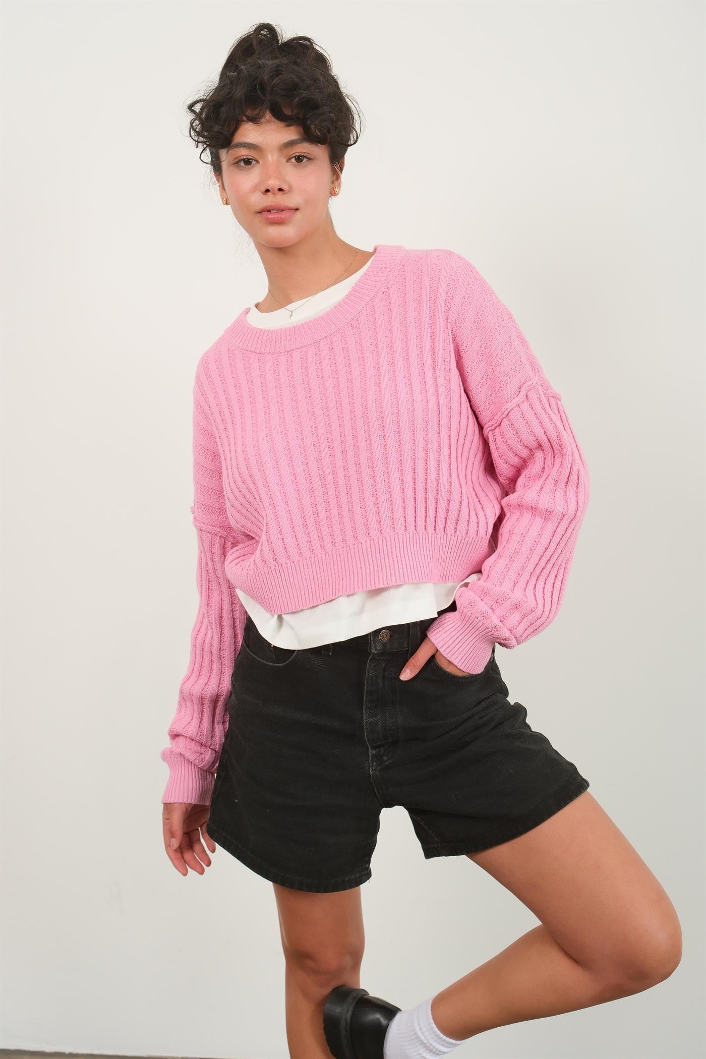 Ribbed Pullover Sweater (Reg)-5 Colors