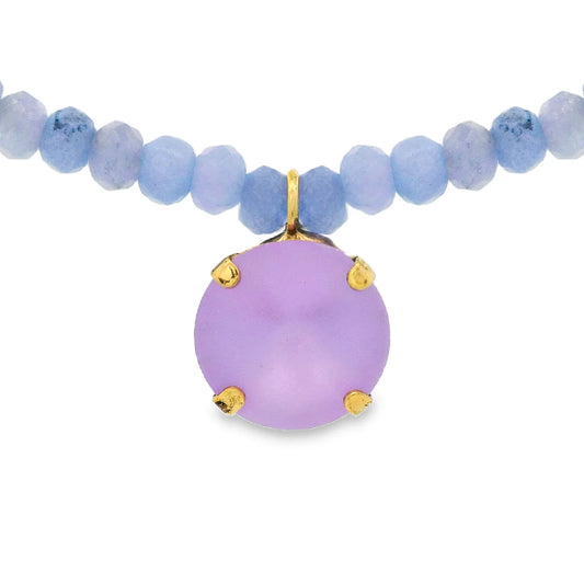 TOVA - The Paige Necklace in Violet Matte