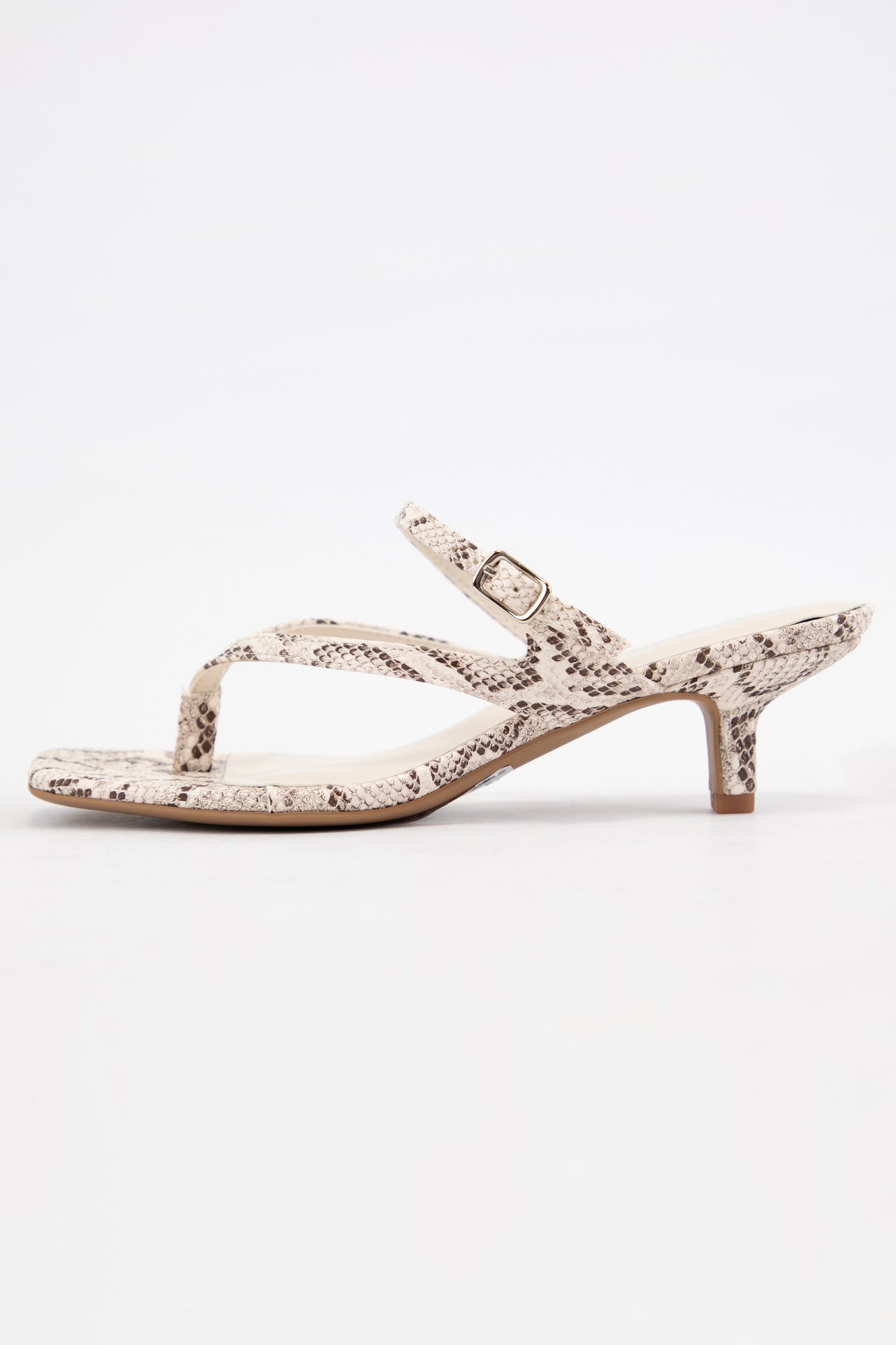 Snake Print Kitten Heels