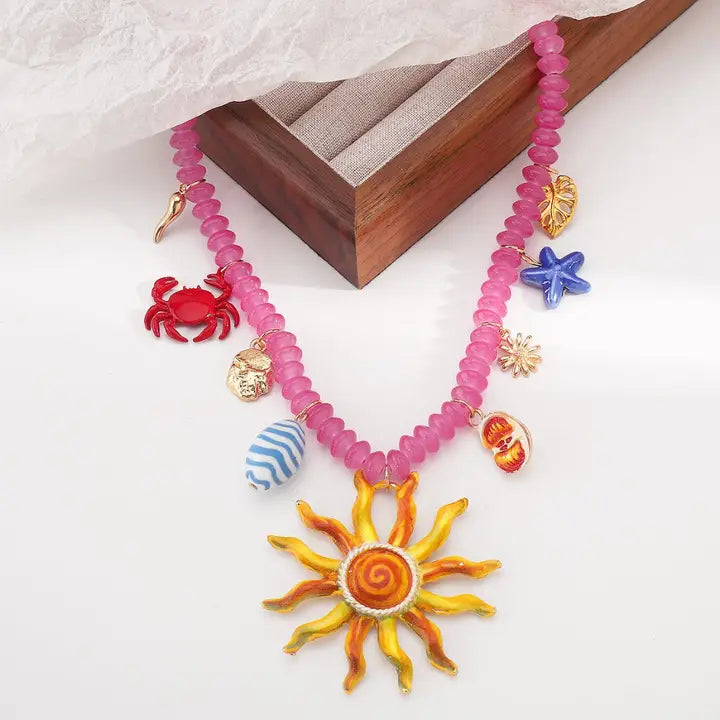 Sunlit Shores Charm Necklace