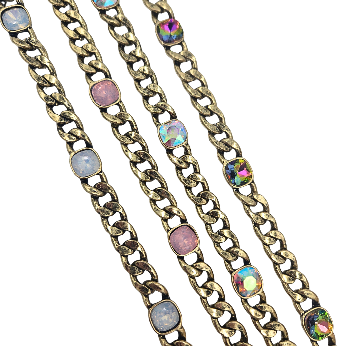 Antique Gold Jewel Necklace (4 colors)
