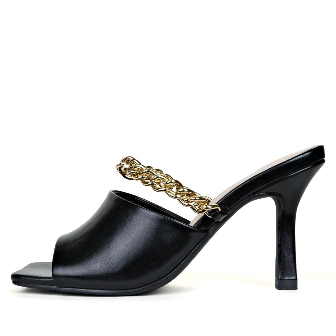 Black Chain Reaction Heels
