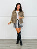 Nova Striped Denim Skirt (Reg. and Plus)