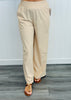 Sand Stretch Wide-leg Pants (Reg. & Plus)