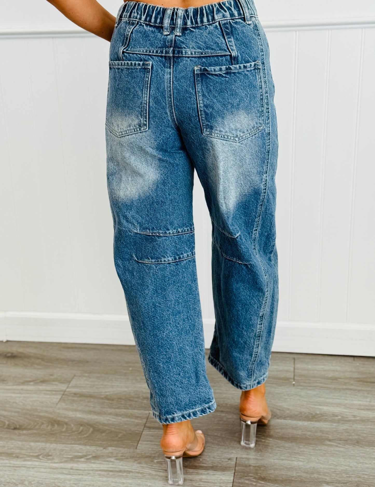 Denim Slouchy Barrel Pants (Reg.)