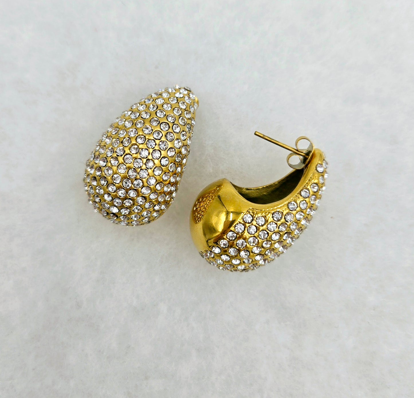 WP - Large Pave Teardrop Earrings