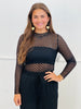 Crispin Lace LS Mesh Top (Reg & Plus)-2 Colors