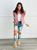 Champagne Shimmer Ruffle Sleeve Puffer Vest (Reg. and Plus)