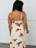 Cream Floral Print Midi Dress (Reg & Plus)