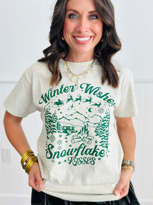 Daily Deal! Winter Wishes & Snowflake Kisses Tee (Reg. and Plus)