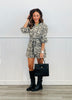 Taupe Leopard Print Long Sleeve Romper (Reg. and Plus)