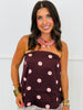 Burgundy Polka Dot Strapless Blouse (Reg.)