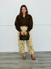 Custard Botanical Floral Print Drawstring Pants (Reg & Plus)