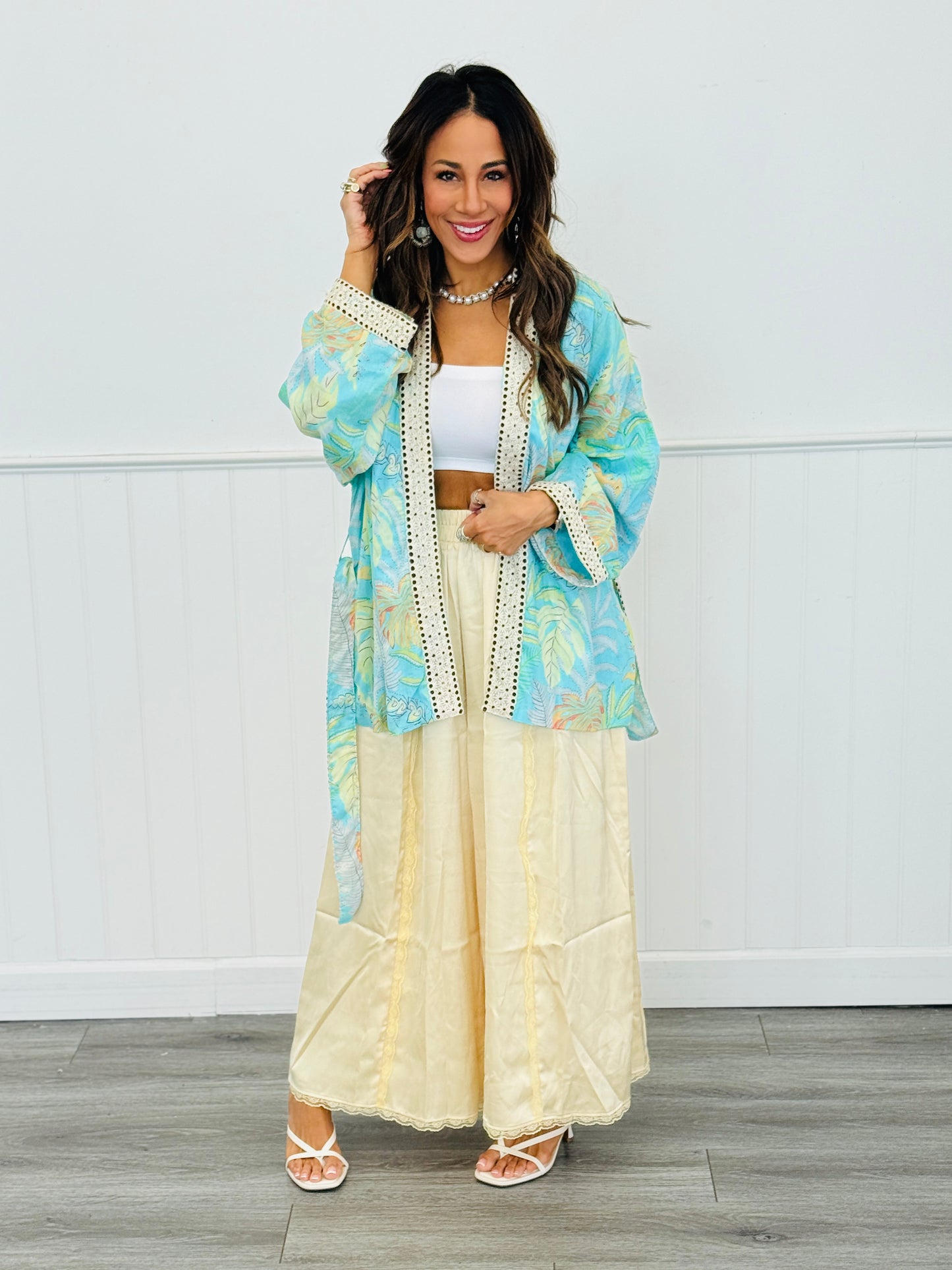 POL Aqua Multi Belted Sweater Cardigan (Reg.)