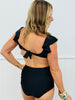 Black Tie Back 2 Piece Swimsuit (Reg. and Plus)
