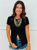 Ribbed Button Placket Short Sleeve Top (Reg.)-4 Colors