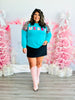 MERRY Turquoise Sweatshirt (Reg & Plus)