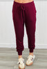 Burgundy Long Sleeve Top & Jogger Set (Reg. and Plus)