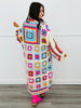 Artisan Crochet Squares Maxi Open Cardigan (One Size)