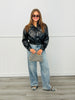 Black Faux Leather Bomber Jacket (Reg.)