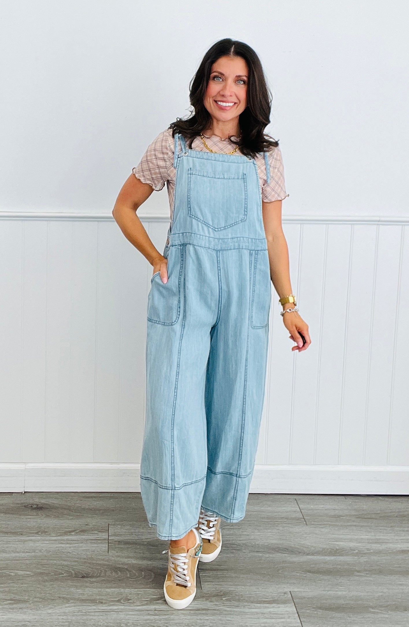 Washed Chambray Overalls (Reg & Plus)