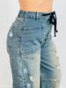 Dark Denim Pull-On Style Pants (Reg.)