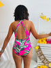 Pink One-Piece Tropical Swimsuit (Reg.)