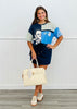 Navy Multi Patchwork Top (Reg & Plus)