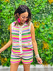 Pink Stripe Crochet Shorts Set (Reg.)