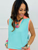 Mint/Coral Everyday Polo Tank (Reg. and Plus)