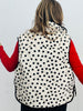Cream/Black Polka Dot Quilted Snap It Vest (Reg & Plus)