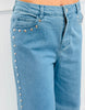 Light Blue Studded Ankle Pants (Reg.)