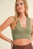 V-Neck Ribbed Bralette (Reg.) - 3 Colors