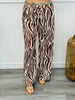 Brown Zebra Print Pants (Reg.)