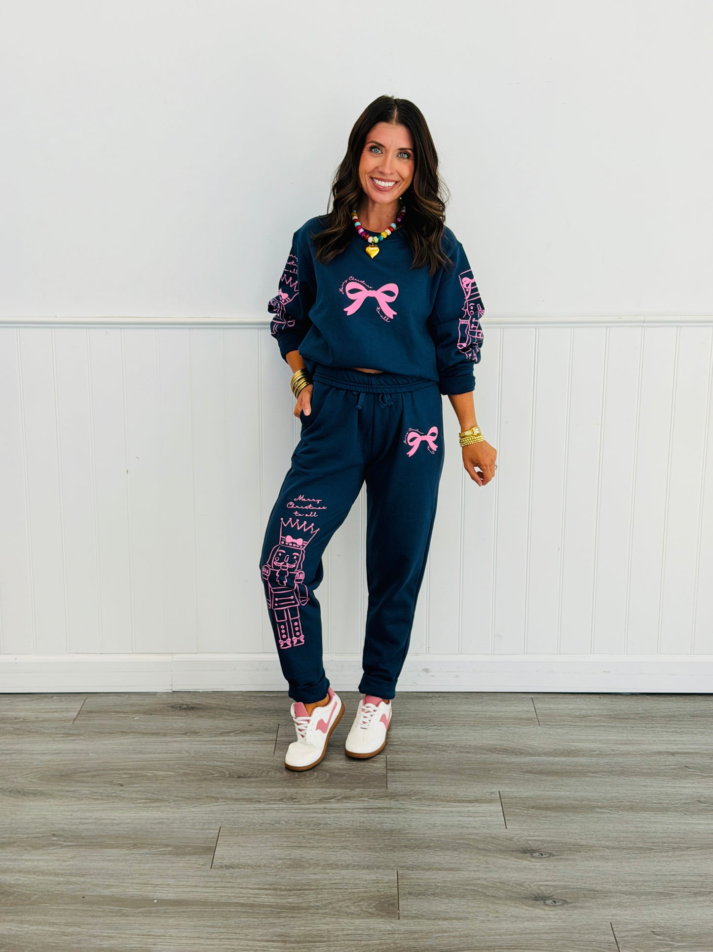 Navy Nutcracker & Bows Joggers (Reg. and Plus)