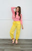 Yellow Cargo Parachute Pants (Reg.)