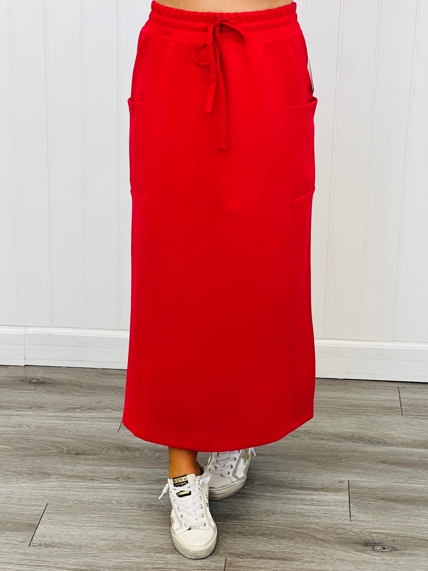 Modal Scuba Long Skirt (Reg & Plus)-2 Colors